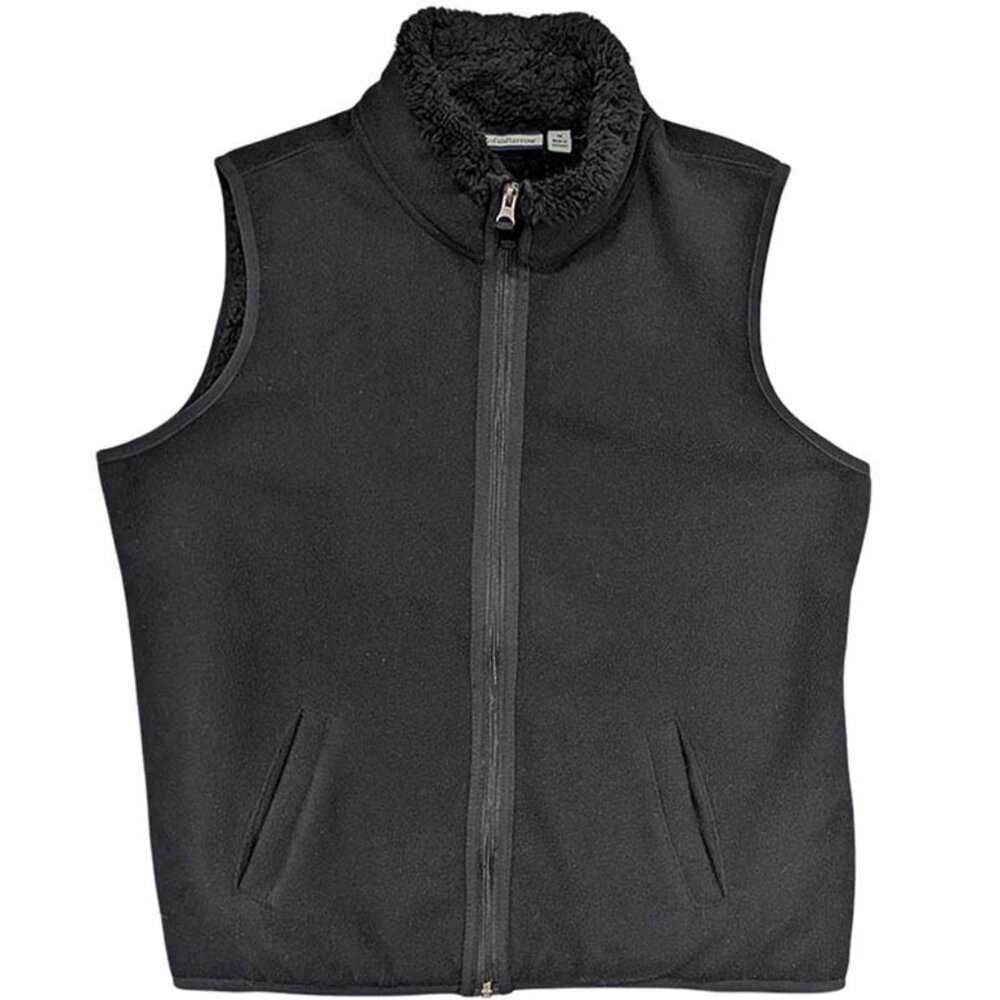 Croft & Barrow Vest Womens M‎ Black Fleece Full Zip Gorpcore Normcore Preppy